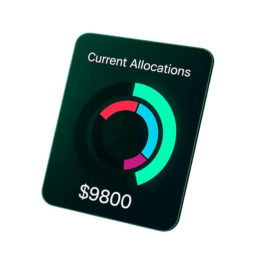 Current allocations donut chart
